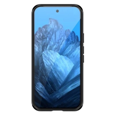 Google Pixel 9 (9 Pro) "Carbon" kõva silikoon (TPU) tagakaane must - ümbris | Priedai.lt
