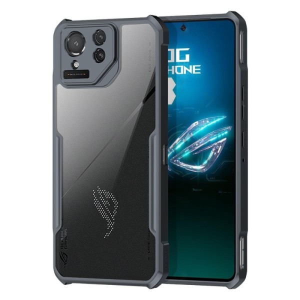 „XUNDD“ Kõva silikoon (TPU) akrilinis kaaned - läbipaistev / must (Rog Phone 8 Pro)