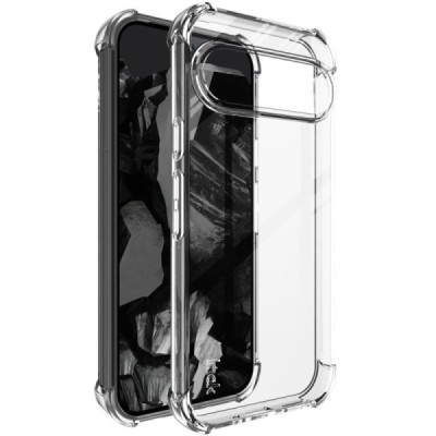 Google Pixel 9 (9 Pro) "Imak" tugevdatud kaitse kõvast silikoonist (TPU) ümbris - läbipaistev | Priedai.lt