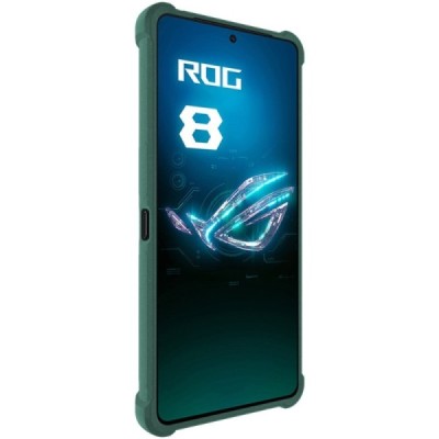 Asus Rog Phone 8 (8 Pro) Imak tugevdatud kaitse kõva silikoon TPU roheline ümbris - tagakülg | Priedai.lt