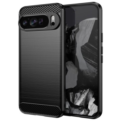 Google Pixel 9 Pro XL "Carbon" kõva silikoon (TPU) tagakaane must - ümbris | Priedai.lt
