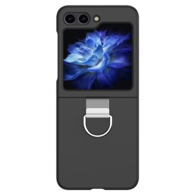 Samsung Galaxy Flip7 FE / Flip6 „Ring“ plastikust must korpus - taga | Priedai.lt