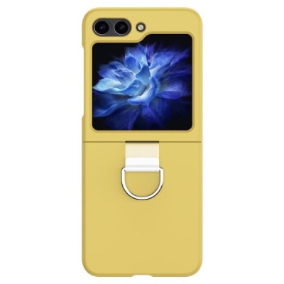 Samsung Galaxy Flip7 FE / Flip6 „Ring“ plastikust kollane korpus - taga | Priedai.lt