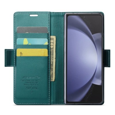Samsung Galaxy Fold6 5G (SM-F956B) „CaseMe“ Leather soliidne klapp roheline nahast ümbris - brošüür | Priedai.lt