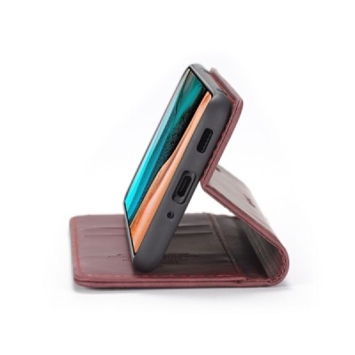 Xiaomi Poco F2 Pro CaseMe Retro tahke nahk kaaned - burgundia | Priedai.lt