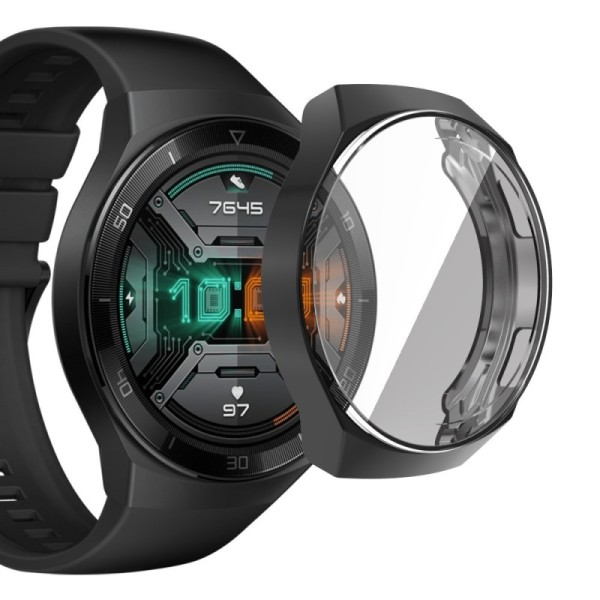 Nutika kella kõvast silikoonist (TPU) korpus - must (Huawei Watch GT 2e)