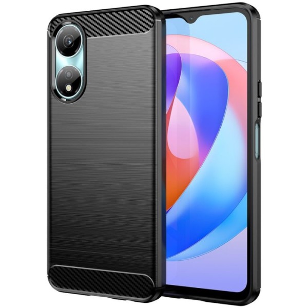 "Carbon" kõva silikoon (TPU) ümbris – must (Honor X5 Plus)