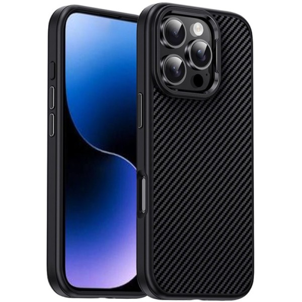 "IPAKY" Carbon kaaned - must (iPhone 16 Pro Max)
