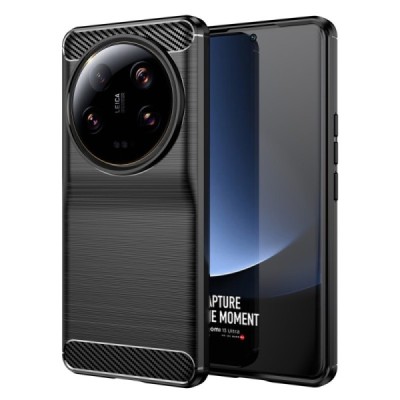 Xiaomi 13 Ultra "Carbon" kõva silikoon (TPU) tagakaane must - ümbris | Priedai.lt