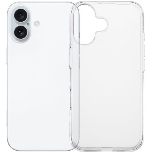 Kõva silikoon (TPU) ümbris – läbipaistev (iPhone 16 Plus)