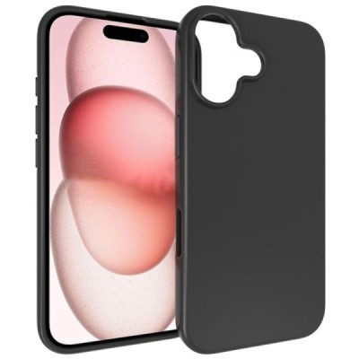 Apple iPhone 16 kõva silikoon (TPU) tagakaane must - ümbris | Priedai.lt