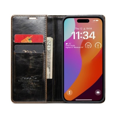 Apple iPhone 16 Pro CaseMe Leather tahke nahk kaaned - pruun | Priedai.lt