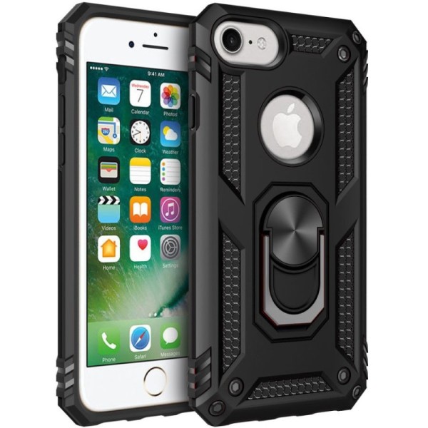 "Kickstand" Tugevdatud turvalisus kaaned - must (iPhone 7 / 8 / SE 2020 / SE 2022)