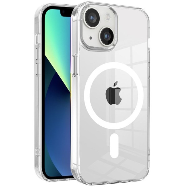 "Tubi" MagSafe kõva silikoonist (TPU) ümbris - läbipaistev (iPhone 14 / 13)