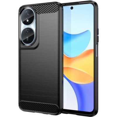Honor X7b (90 Smart, Play 50 Plus)  "Carbon" kõva silikoon (TPU) tagakaane must - ümbris | Priedai.lt