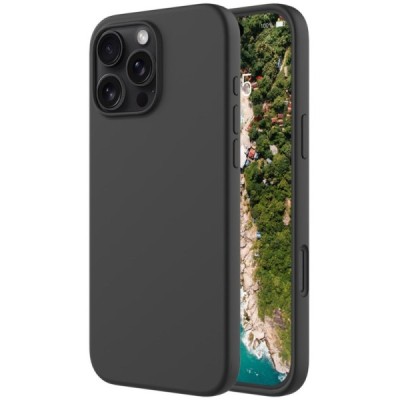 Apple iPhone 16 Pro "Shell" kõva silikoon (TPU) tagakaane must - ümbris | Priedai.lt