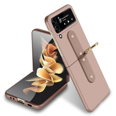 Samsung Galaxy Z Flip4 (F721) "Ring" plastikust ümbris- kuldne | Priedai.lt