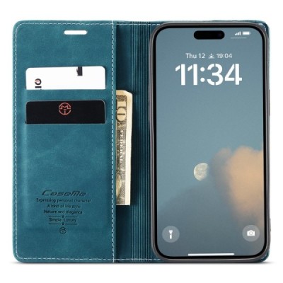 Apple iPhone 16 Plus CaseMe Retro tahke nahk kaaned - roheline | Priedai.lt