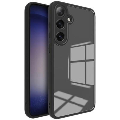 Samsung Galaxy S24 FE "Imak" kõva silikoonist TPU läbipaistev (servad must) ümbris | Priedai.lt