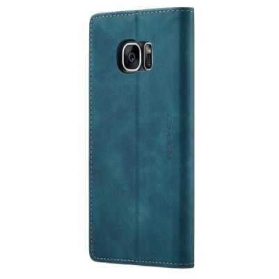 Samsung Galaxy S7 (G930) CaseMe Retro solidus atverčiamas žalias odinis dėklas - knygutė | Priedai.lt