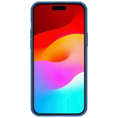 Apple iPhone 15 Plus „Nillkin“ Frosted Shield Pro mėlynas dėklas - nugarėlė | Priedai.lt