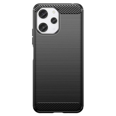 Xiaomi Redmi 12 4G (Redmi 12 5G) „Carbon“ kieto silikono TPU juodas dėklas - nugarėlė | Priedai.lt