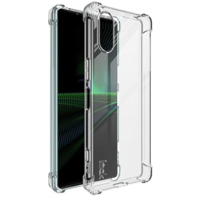 Sony Xperia 5 V Imak sustiprintos apsaugos kieto silikono TPU skaidrus dėklas - nugarėlė | Priedai.lt