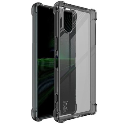 Sony Xperia 5 V Imak sustiprintos apsaugos kieto silikono TPU pilkas dėklas - nugarėlė | Priedai.lt
