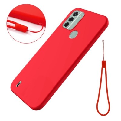 Nokia C31 Shell kieto silikono TPU raudonas dėklas - nugarėlė | Priedai.lt