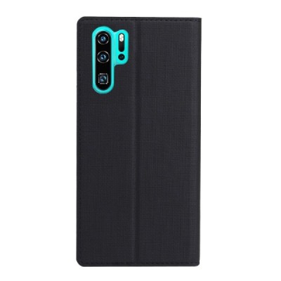 Huawei P30 Pro „Vili“ S View Cover atverčiamas juodas dėklas su langeliu | Priedai.lt