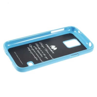Samsung Galaxy S5 mini G800 šviesiai mėlynas (žydras) Mercury TPU kieto silikono dėklas / Priedai.lt