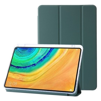 Huawei MatePad Pro 10.8'' (2021) „Deluxe“ atverčiamas žalias odinis dėklas - knygutė | Priedai.lt