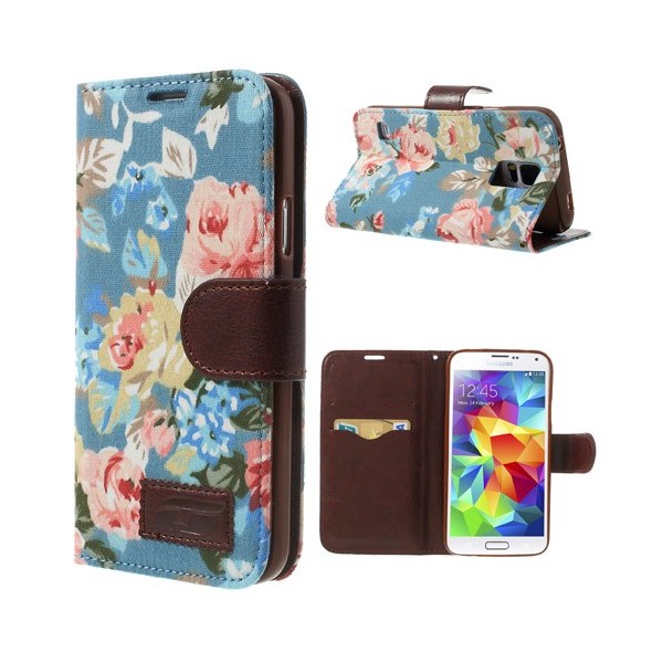 Pööratav „roosid“ kaaned - sinine (Galaxy S5 / S5 Neo)