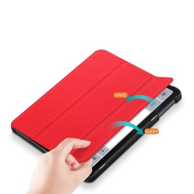 Huawei MatePad SE 10.4'' atverčiamas raudonas odinis dėklas (sulankstomas) | Priedai.lt