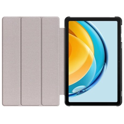 Huawei MatePad SE 10.4'' atverčiamas pilkas odinis dėklas - knygutė (sulankstomas) | Priedai.lt