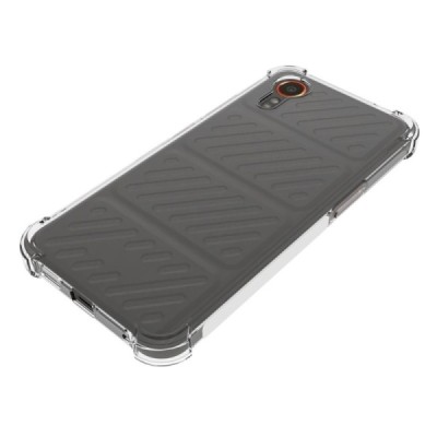 Sustiprintos apsaugos Samsung Galaxy Xcover 7 (G556B) skaidrus kieto silikono (TPU) dėklas | Priedai.lt