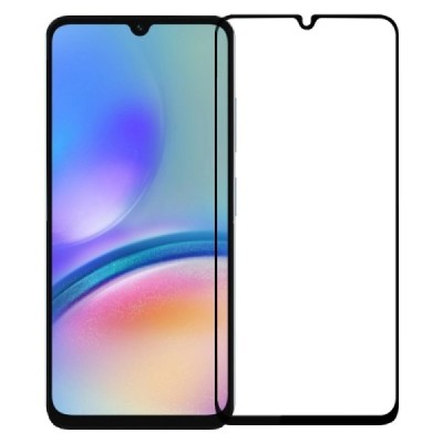 Samsung Galaxy A05s (SM-A057F) „Mofi“ 9H Tempered Glass sustiprintos apsaugos juodas pilnai dengiantis apsauginis ekrano stiklas