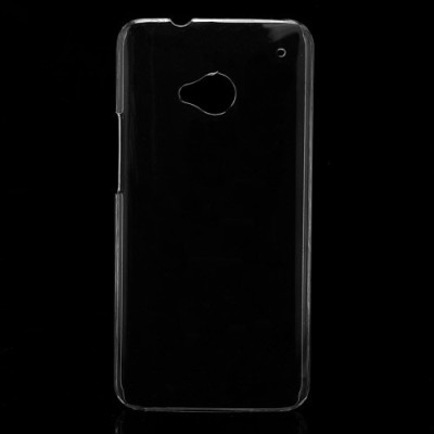 Skaidrus HTC One M7 bespalvis plastikinis dėklas (Dėkliukas) / Priedai.lt