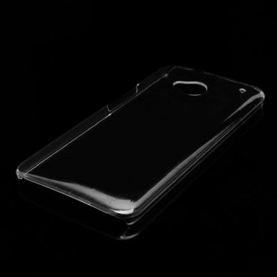 Skaidrus HTC One M7 bespalvis plastikinis dėklas (Dėkliukas) / Priedai.lt