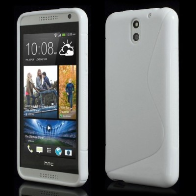 HTC Desire 610 kieto silikono TPU baltas dėklas - nugarėlė / Priedai.lt