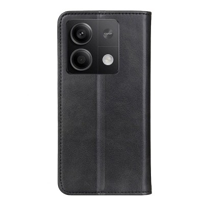 Xiaomi Redmi Note 13 5G „Split“ juodas odinis atverčiamas dėklas - knygutė | Priedai.lt