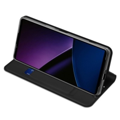 Sony Xperia 1 VI „Dux Ducis“ Skin nahk must kaaned - rahakott | Priedai.lt