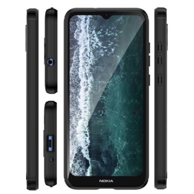 Nokia C21 "Carbon" kõva silikoon (TPU) tagakaane must - ümbris | Priedai.lt