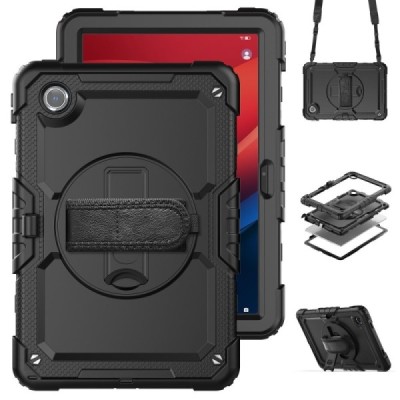 Lenovo Tab M11 (TB330FU) tugevdatud kaitse (360°) must korpus - tagakülg | Priedai.lt