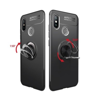 Xiaomi Mi 8 „FOCUS“ Kickstand kieto silikono TPU juodas dėklas - nugarėlė | Priedai.lt
