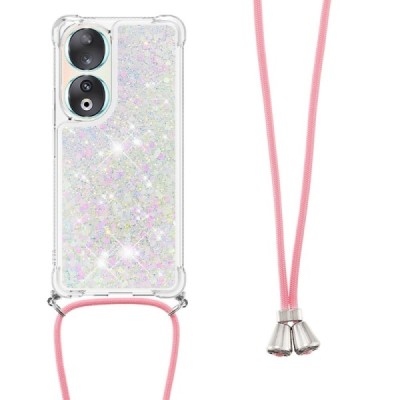 Huawei Honor 90 „Strap“ Shine kõva silikoon TPU läbipaistev ümbris - taga | Priedai.lt