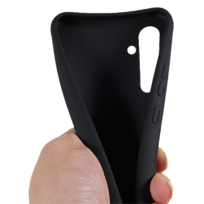 Samsung Galaxy A55 5G (SM-A556) Strap kõvast silikoonist TPU must ümbris - taga | Priedai.lt