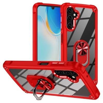 Samsung Galaxy A55 5G (SM-A556) „Fashion“ Kickstand kõva silikoonist TPU läbipaistev ümbris - taga | Priedai.lt