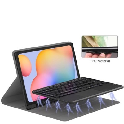 Samsung Galaxy Tab S9 11" / S9 FE 5G / S10 FE / S10 Lite tahke kaaned klaviatuuriga - must | Priedai.lt