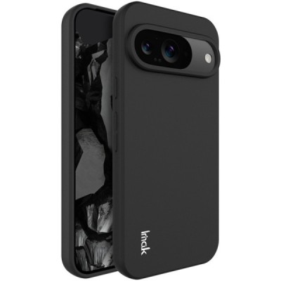 Google Pixel 9 (9 Pro) „Imak“ kõvast silikoonist TPU must ümbris - taga | Priedai.lt
